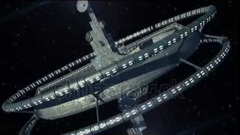 Triple Wheel Spaceship over an Alien Planet - 2016 Animations by AND.