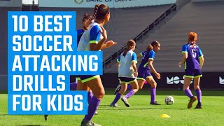 10 Best Soccer Attacking Drills for Kids | U10, U12, U14 Offense Drills | Fun Soccer Drills by MOJO