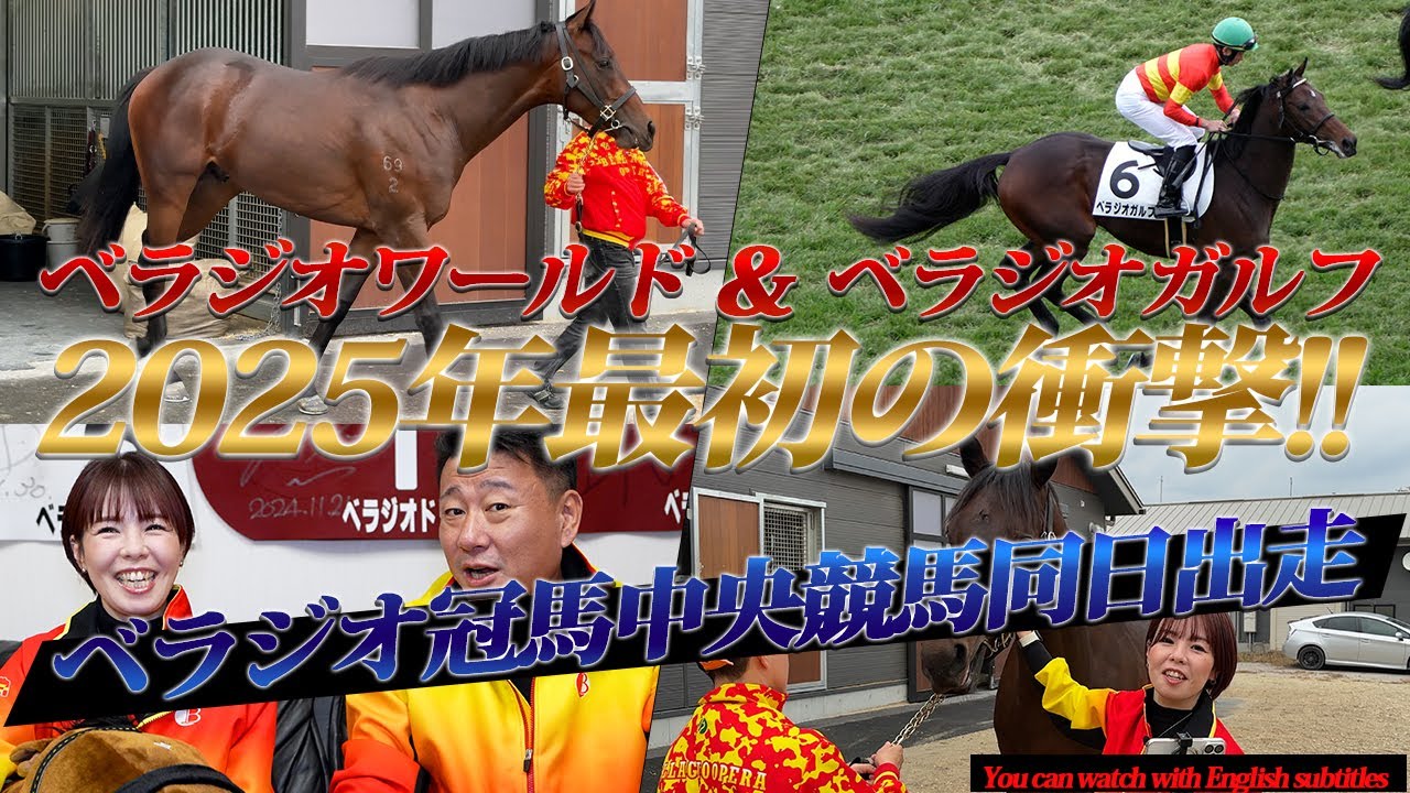 ベラジオ冠馬2025年初戦」中央競馬2頭同日出走!!ベラジオ ベラジオ冠馬2025年初戦」中央競馬2頭同日出走!!ベラジオ