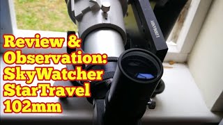 Complete Guide: SkyWatcher Startravel 102mm Refractor Telescope/ Observing Moon & Jupiter