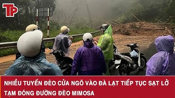 Nhiều tuyến đèo cửa ngõ vào Đà Lạt tiếp tục sạt lở, tạm đóng đường đèo Mimosa