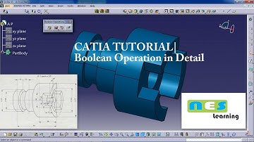 CATIA V5/V6 Tutorial | Boolean Operation step by step in Detail