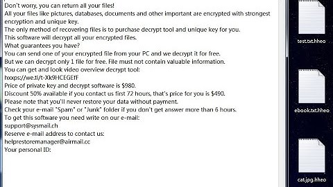 HHEO Ransomware Removal and Decryption | How to Restore .hheo Files