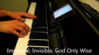 Immortal, Invisible, God Only Wise - piano instrumental hymn chords