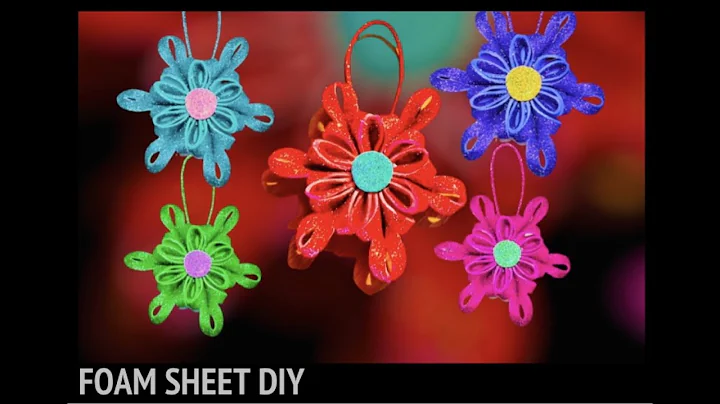 Decorazioni natalizie | DIY Christmas decor | glitter foam sheet crafts | Ornament tutorial |Flower
