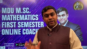 MDU M.Sc. Mathematics First Semester Syllabus details and How to Start Preparation!