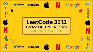 Leetcode 3312. Sorted GCD Pair Queries #leetcode #dailychallenge #java #codinginterview #coding