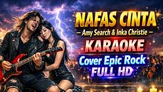 NAFAS CINTA – Amy Search & Inka Christie | KARAOKE Rock Metal Paling Gahar 🔥 Vocal Pria & Wanita
