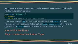 Fixing the TypeError: %d format: a number is required, not Dash in Your Flask-Dash Application