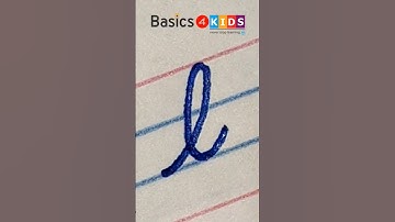cursive small letter l | small cursive letter l | small letter l in cursive handwriting @Basics4Kids