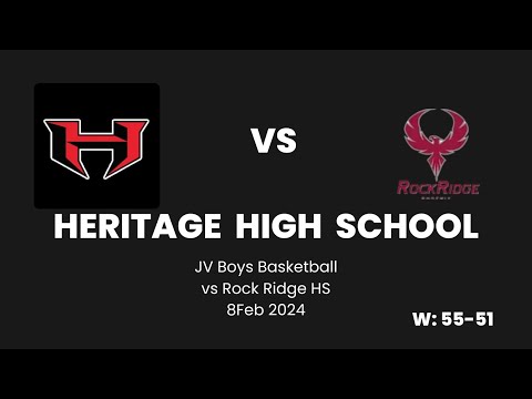 Heritage JV vs Rock Ridge High School: Boys Basketball - 8Feb24