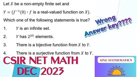 Question ID -704022 Solution , Cardinality of set of all inverse images of zero | CSIR NET DEC 2023