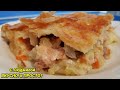 Пирог из готового слоёного теста с горбушей за полчаса. Half-hour pastry pie made with pink salmon.