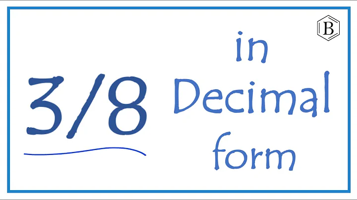 3/8 as a Decimal