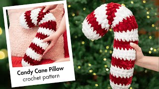 Crochet Candy Cane Pillow | Beginner friendly