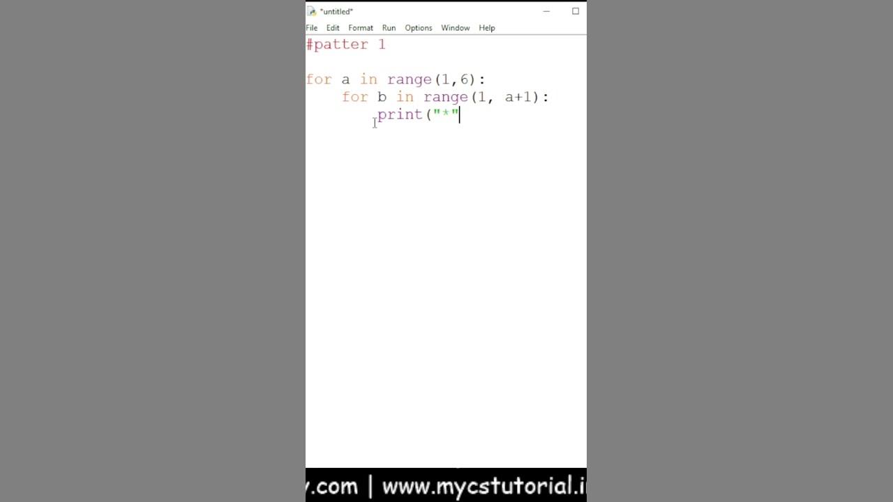 How to print Right Angle Triangle Pattern in Python | Pattern Printing ...