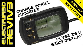 Flyer display settings: how to change the wheel diameter?