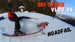 Dad Takes Out 2 Year Old Daughter Skiing | Ski Stoke Vlog 06 |  Fernie Alpine Resort