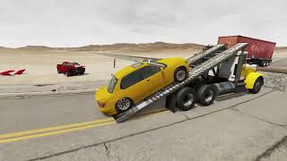 Impossible Double Loop Rail Tracks Vs Trains Crossing Giant Lake   BeamNG Drive