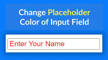 How to change Placeholder Color in HTML using CSS [EASY]