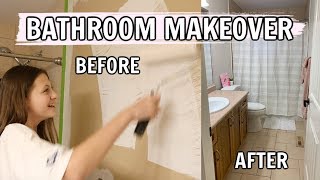 HUGE BATHROOM MAKEOVER! Painting & Decorating!