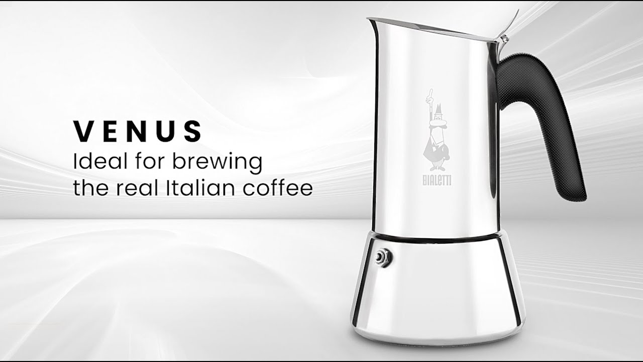 Bialetti Venus Induction espresso maker, 4 cups, steel