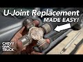 Universal joint replacement  easy  2002 gmc sierra  silverado  tahoe  yukon