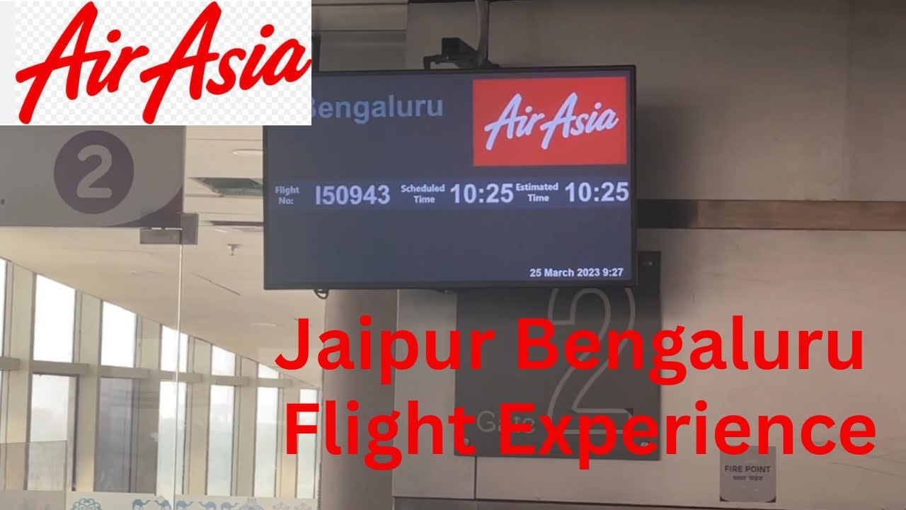 AirAsia India Jaipur to Bengaluru Flight Experience AirIndia