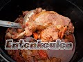 Entenkeulen , geschmort mit Rotwein und Gemüse aus dem Dutch Oven Petromax🔥🥘. Утиные ножки в казане.