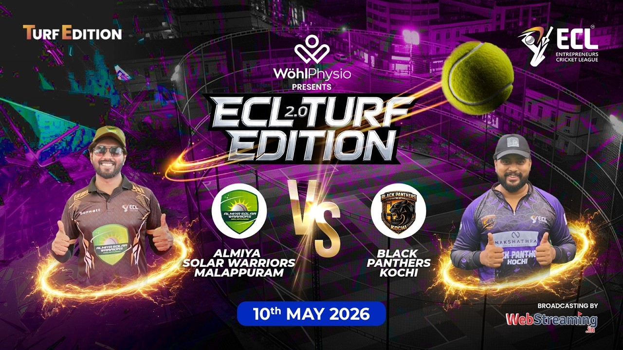 ECL 2.0 TURF EDITION || ALMIYA SOLAR WARRIORS MALAPPURAM vs BLACK PANTHERS KOCHI || 2026 || DAY 3