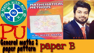 General maths 2 paper pattern(paper B)(pu)