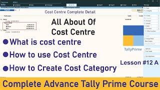 Complete Detail of Cost Centre In Tally Prime | Cost Category | Cost Centre | Cost Class