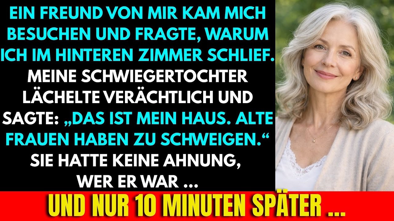 Meine Schwiegertochter Sagte Verächtlich: „Das Ist Mein Haus“… Bis Jener Mann Hereinkam…