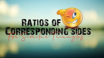 How to write ratios for similar Triangles 🤔