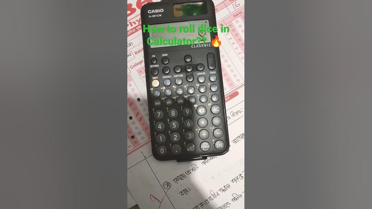 How to roll dice in calculator Fx991cwMath boxCasio calculator YouTube