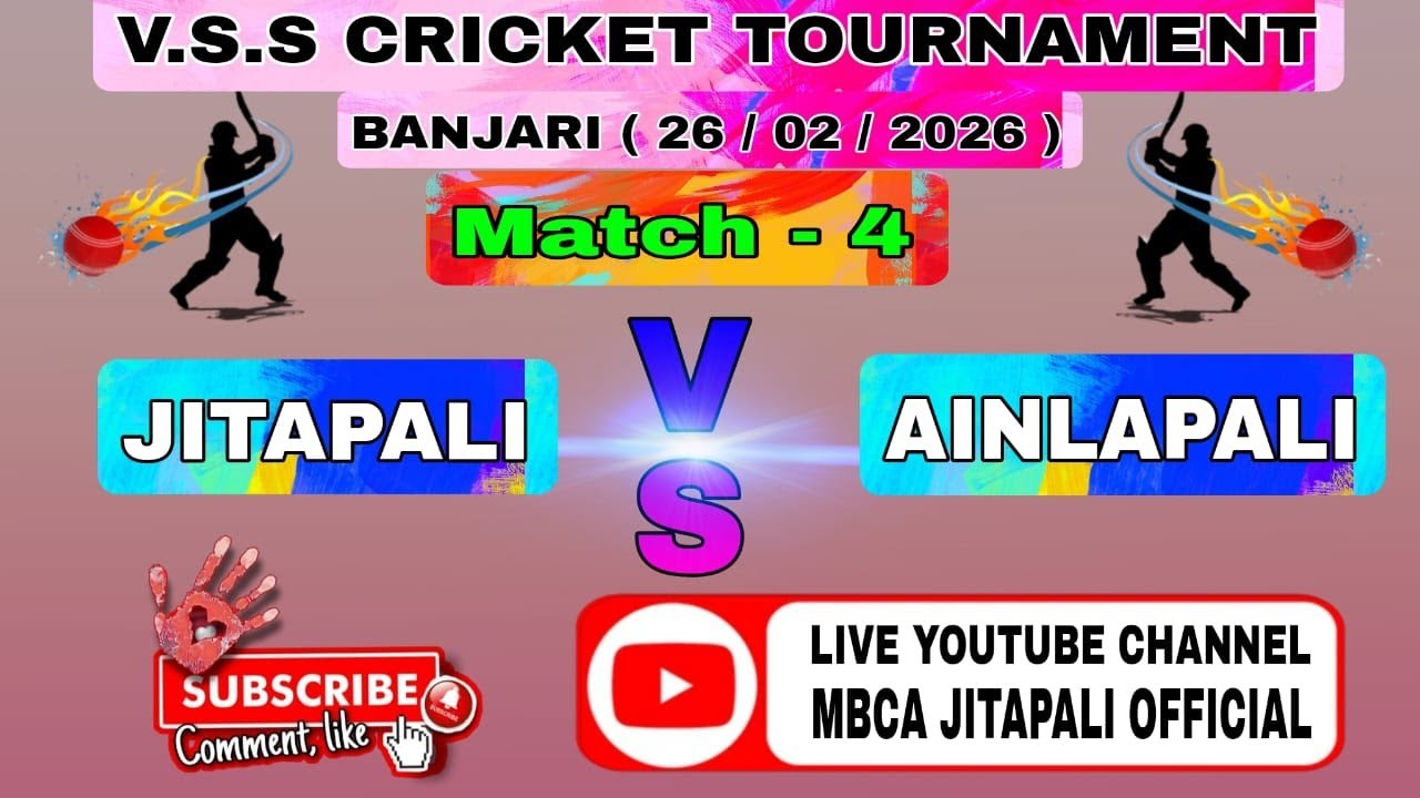 JITAPALI VS AINLAPALI LEAGUE MATCH-4//V.S.S CRICKET TOURNAMENT BANJARI