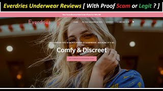 Everdries Underwear Reviews [ With Proof Scam or Legit  ] Everdries ! Everdries Com Reviews