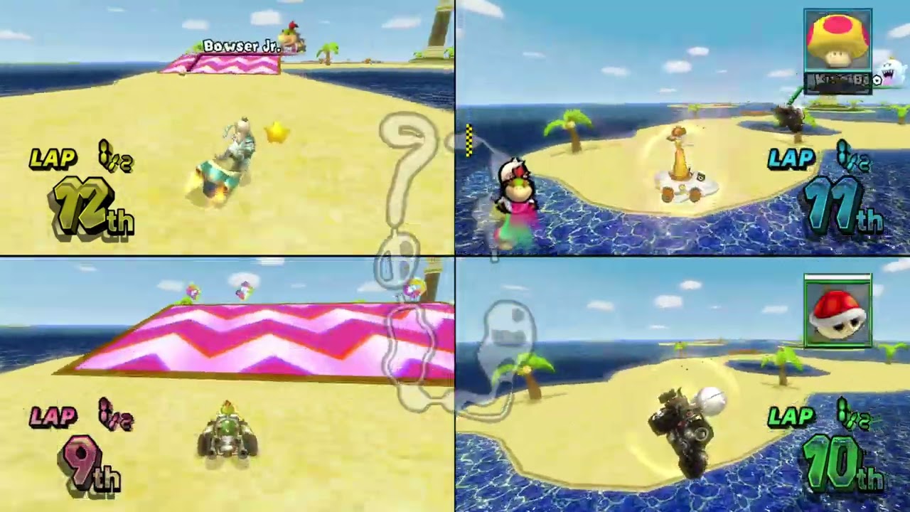 Mario Kart Wii Custom Tracks (History) ✦ 4 Players #885 (3 Tracks) 150cc