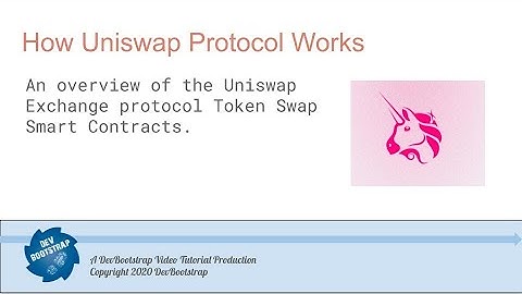 How Uniswap Works: An overview of the Uniswap Exchange protocol Token Swap Smart Contracts.