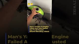 E20 Petrol Destroyed This Yamaha FZ Engine? 😳 #automobile #shorts @autoreelsindia19