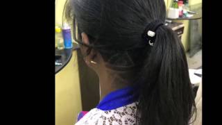 Indian girl getting undercut in salon with design subscribe the
channel for full video style haircut
