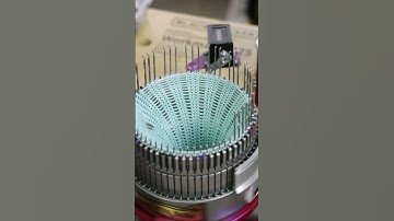 Cranking a Mock Rib Sock on a Circular Sock Knitting Machine (in 26 seconds)