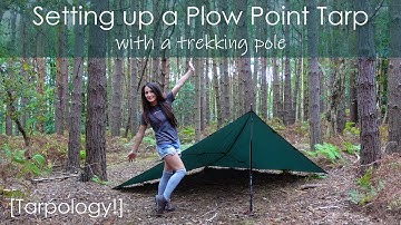 Setting Up A Plow Point Tarp with a Trekking Pole [TARPOLOGY!] Wild Camping Tarp Configuration