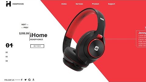 Awesome Headphone Website Landing Page (iHome)