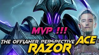 Ace Razor The Offlaner MVP !!! Dota 2 Pro Gameplay 7.35D Patch #ace #razor #dota2