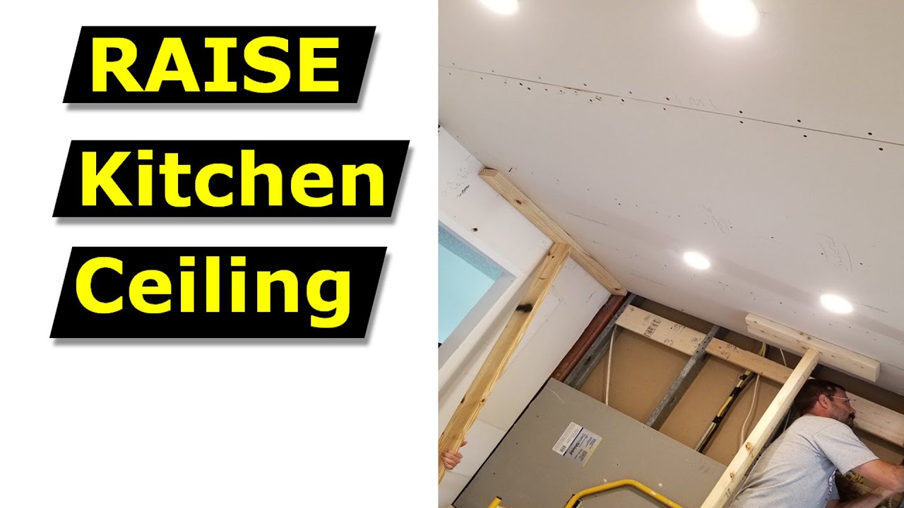 How To Raise Kitchen Ceiling Height Install Led Wafer Lights Drywall