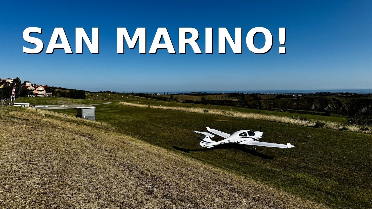Flying to San Marino in a Diamond DA40 NG — Italy to Finland