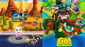 Talking Tom Hero Dash vs Talking Tom Gold Run Unlocks new map - Gameplay Walkthrough