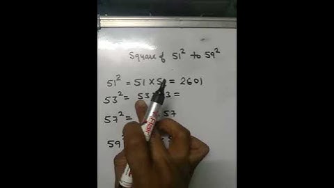 Square of 51 to square of 59 trick # Vedic maths ll Easy Multiplication trick ll