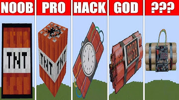 Pixel Art (NOOB vs PRO vs HACKER vs GOD) TNT in minecraft